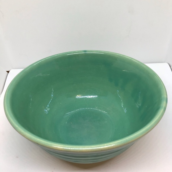 Vintage California Bauer Pottery Jade Green Mixing Bowl, #12 - Picture 6 of 6